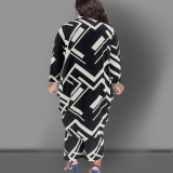 SC Plus Size Long Sleeve Long Cardigan And Pants Two Piece Set GDAM-218313