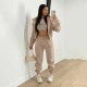 SC Padded Sweatshirt Hooded Letter Print Three Piece Set TK-6300