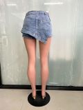 SC Fashion Slim Irregular Denim Shorts LX-6008