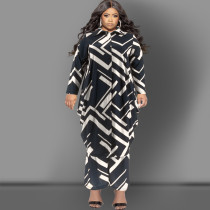 SC Plus Size Long Sleeve Long Cardigan And Pants Two Piece Set GDAM-218313