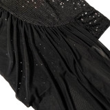 SC Sexy Tube Tops Sequin Patchwork Evening Dress MUE-7987