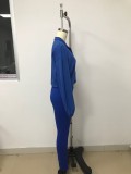 SC Solid Color Zipper Sweatshirt And Pants Two Piece Set LSD-1651
