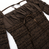 SC Layered Lace Long Sleeve Mini Dress FL-23533