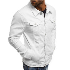 SC Men Plus Size Solid Long Sleeve Denim Jacket Coat GXWF-ck132