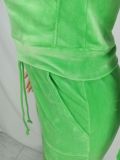 SC Solid Color Zipper Tops And Pants Two Piece Set YD-8784