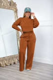 SC Solid Color Sweatshirt And Pants Thickened 2 Piece Set AIL-253