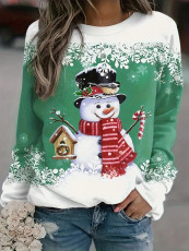 SC Christmas Print Long Sleeve Sweatshirt SH-390823