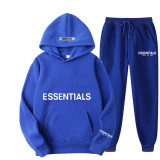 SC Letter Print Hooded Sweatshirt And Pants Two Piece Set GXWF-2021-taozhuang