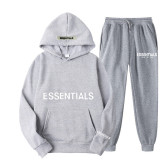 SC Letter Print Hooded Sweatshirt And Pants Two Piece Set GXWF-2021-taozhuang