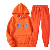 SC Plus Size Letter Print Hooded Sweatshirt And Pants Jogging Suit GXWF-LI-192