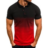 SC Men's Plus Size Gradient Color Sport Short Sleeve POLO Shirt GXWF-ZT135