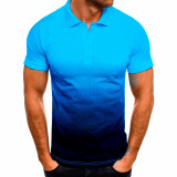 SC Men's Plus Size Gradient Color Sport Short Sleeve POLO Shirt GXWF-ZT135