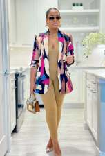 SC Fashion Long Sleeve Print Blazer Coat GZYF-8231