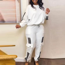 SC Plus Size Casual Long Sleeve Pullover And Pants Two Piece Set NY-10606