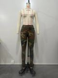 SC Camouflage Print Casual Tight Pencil Pants OD-8624