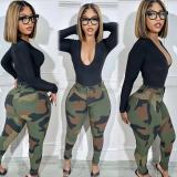 SC Camouflage Print Casual Tight Pencil Pants OD-8624