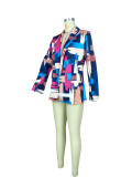 SC Fashion Long Sleeve Print Blazer Coat GZYF-8231
