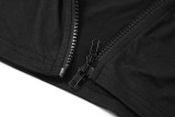 SC Solid Color Long Sleeve Zipper Slim Two Piece Pants Set XEF-34549