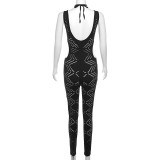 SC Sexy Hollow Out Bandage Sleeveless Sport Jumpsuit XEF-33989