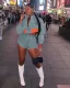 SC Denim Patchwork Long Sleeve Jacket And Shorts Two Piece Set MEM-88520