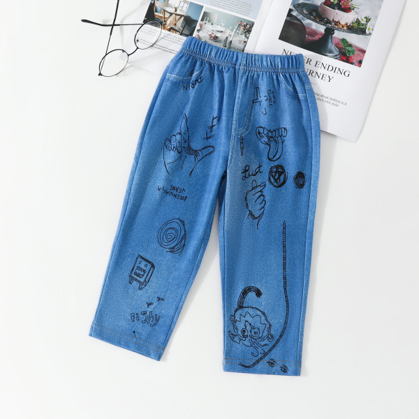 SC Kids Boy Print Elastic Force Pant YKTF-2321