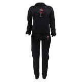 SC Plus Size Fashion Print Hodded Sweatshirt And Pants 2 Piece Set WAF-7515344