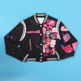 SC Fashion Print Cardigan Baseball Jacket Coat FSXF-529