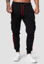 SC Men's Casual Sport Padded Plush Color Block Pant GXWF-CK-100