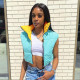 SC Contrast Color Sleeveless Pad Thicken Vest Jacket SFY-483