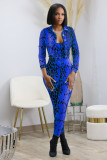 SC Print Long Sleeve Coat And Sling Jumpsuit Two Piece Set MXDF-6131