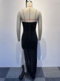 SC Plus Size Sequin Patchwork Sleeveless Tube Tops Maxi Dress NY-2863