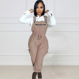 SC Loose Fashion Drawstring Jumpsuit Back Pants TK-6305