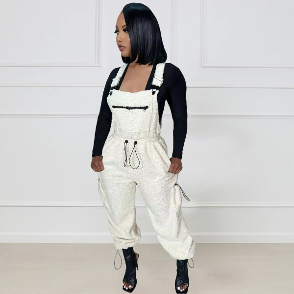 SC Loose Fashion Drawstring Jumpsuit Back Pants TK-6305