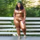 SC Plus Size Casual PU Leather Zipper Slim Two Piece Pants Set NNWF-7959