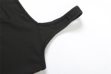 SC Sleeveless Spliced Mesh High Waisted Sport Jumpsuit XEF-36151