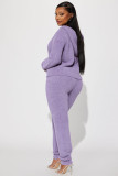 SC Casual Hooded Long Sleeve Fleece Two Piece Pants Set YD-8788