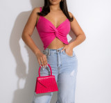 SC Sexy Solid Color Knotted Cami Top ML-M7469