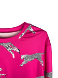 SC Leopard Print Long Sleeve Casual T-Shirt DAI-A083