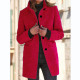 SC Vintage Solid Buttoned Stand-Up Collar Tweed Coat QCRF-3003