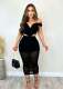 SC Sexy Plus Size One Shoulder Mesh Patchwork Skirt Two Piece Set NY-10632
