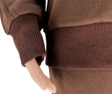 SC Solid Color O Neck Loose Sweatshirt Two Piece Pants Set SSNF-211346