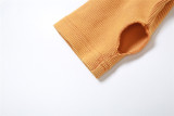 SC Fashion Long Sleeve Cardigan Coat Two Piece Pants Set XEF-36960