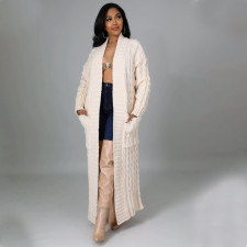 SC Plus Size Fashion Long Sleeve Long Sweater Jacket GOSD-6813