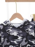 SC Kids Boys Camouflage Hooded Sweatshirt and Pants Two Piece Set GYMF-078