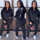 SC Solid Color Zipper Hooded Coat And Pants 2 Piece Set SMD-2048