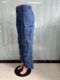 SC Fashion Multi-Pocket Wide Leg Jeans LX-6016