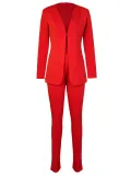 SC Casual Solid Color Blazer Two Piece Pants Set CH-23105