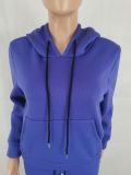 SC Solid Color Hooded Sweatshirt And Pants Two Piece Set FENF-290