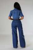 SC Fashion Multi-Pocket Wide Leg Jeans LX-6016