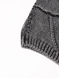 SC Fashion Vest Pullover Crew Neck Knit Two Piece Set DF-TSE638569
